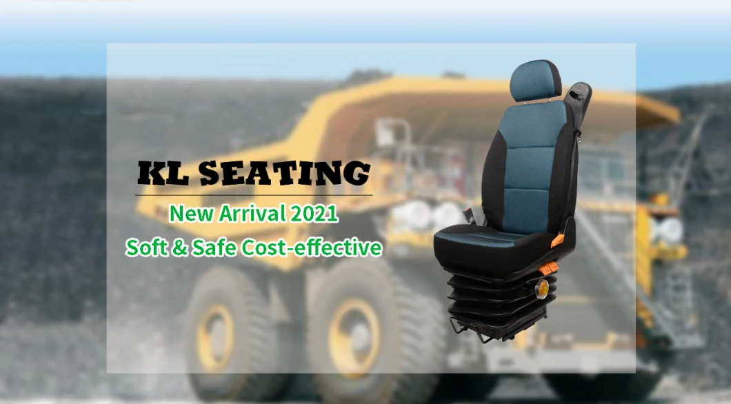 Luxury Heavy Duty Suspension Universal Excavator Seat with Three Point Belt